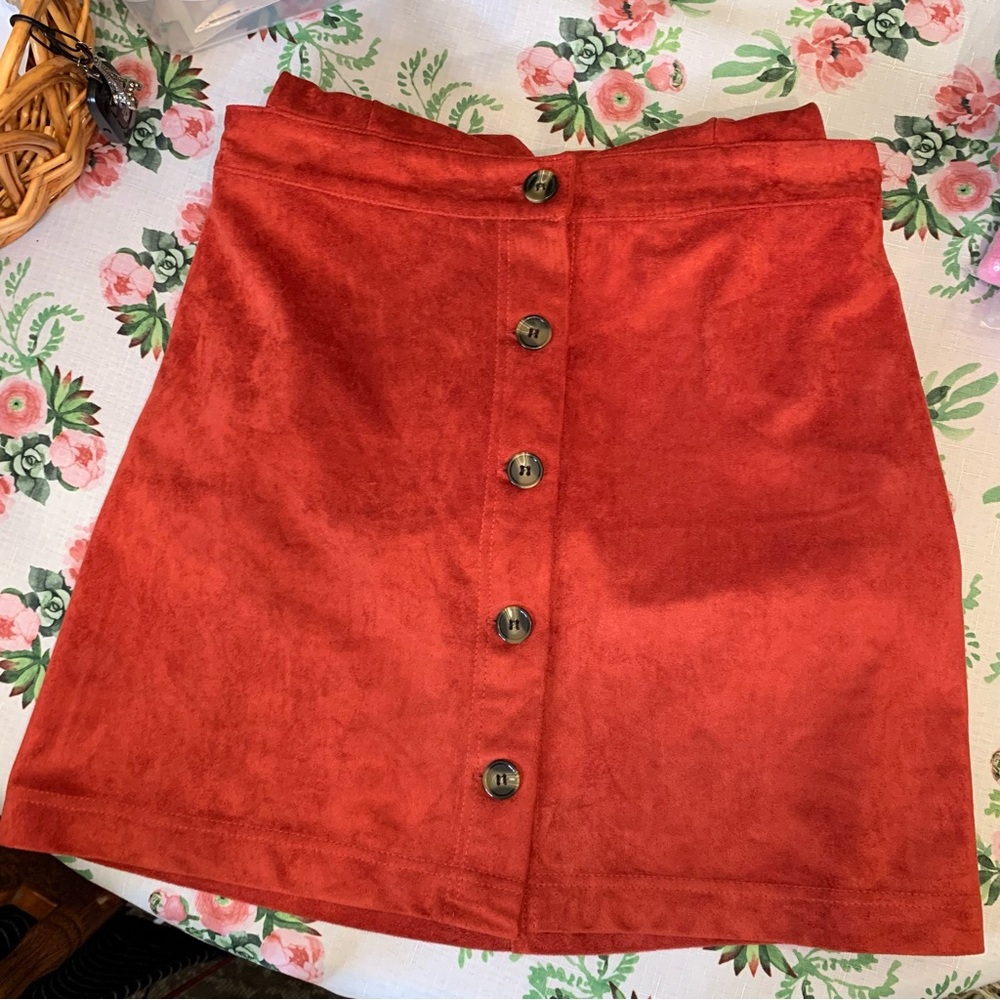 Forever 21 Rust Orange Button-Down Dress (SZ M) - Picture 9 of 10